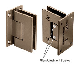 CRL V1E337BBRZ  Vienna 337 Series Adjustable Wall Mount - Full Back Plate Hinge - Brushed Bronze