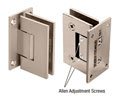 CRL V1E337BN  Vienna 337 Series Adjustable Wall Mount - Full Back Plate Hinge - Brushed Nickel