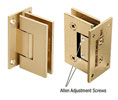 CRL V1E337SB  Vienna 337 Series Adjustable Wall Mount - Full Back Plate Hinge - Satin Brass