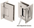 CRL V1E337SN  Vienna 337 Series Adjustable Wall Mount - Full Back Plate Hinge - Satin Nickel