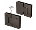 CRL V1E3800RB  Vienna 380 Series Adjustable 180 Degree Glass-to-Glass Hinge - Oil Rubbed Bronze