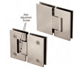 CRL V1E380BN Vienna 380 Series Adjustable 180 Degree Glass-to-Glass Hinge - Brushed Nickel