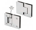 CRL V1E380SN Vienna 380 Series Adjustable 180 Degree Glass-to-Glass Hinge - Satin Chrome