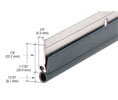CRL WS003AV196 Extruded Aluminum and Vinyl Bulb Weatherseal for 36" x 84" Opening - Aluminum