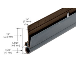 CRL WS003DV232 Extruded Aluminum and Vinyl Bulb Weatherseal for 72" x 84" Opening - Dark Bronze
