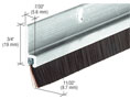 CRL WS257AV72 72" Extruded Aluminum and Nylon Brush Door 11/32" Bristle Weatherstrip - Aluminum