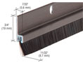CRL WS257DV72 72" Extruded Aluminum and Nylon Brush Door 11/32" Bristle Weatherstrip - Dark Bronze Anodized