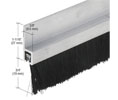 CRL WS497AV72 72" Extruded Aluminum and Nylon Brush Door 3/4" Bristle Weatherstrip - Aluminum