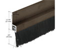 CRL WS497DV72 72" Extruded Aluminum and Nylon Brush Door 3/4" Bristle Weatherstrip - Dark Bronze Anodized