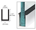CRL WU1WSL Wet Glaze 1-1/2" Deep U-Channel 120" Stock Length - White
