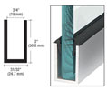 CRL WU2SA240 Wet Glaze 2" Deep U-Channel 240" Stock Length - Satin Anodized