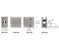 CRL Z135BN Z-Series Large Square Clamp for 3/8" Glass - Brushed Nickel