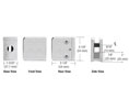 CRL Z135SC Z-Series Large Square Clamp for 3/8" Glass - Satin Chrome
