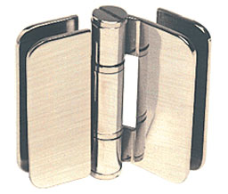 CRL ZUR01BN Zurich 01 Series 180 Degree Glass-to-Glass Outswing or Bi-Fold Hinge - Brushed Nickel