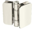 CRL ZUR02BN Zurich 02 Series 180 Degree Glass-to-Glass Inswing or Bi-Fold Hinge - Brushed Nickel