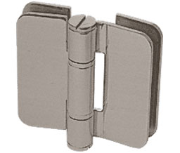 CRL ZUR07BN Zurich 07 Series 180 Degree Glass-to-Glass Inline Outswing Hinge - Brushed Nickel