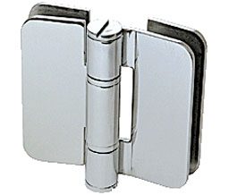 CRL ZUR07PS Zurich 07 Series 180 Degree Glass-to-Glass Inline Outswing Hinge - Polished Stainless Steel