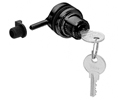CRL 0910BCKA Keyed Alike Through-Glass Plunger Lock, Black Chrome