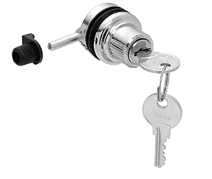 CRL 0910CHKA Keyed Alike Through-Glass Plunger Lock, Chrome