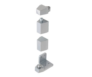 CRL 0P25RHA Right Hand 3/4" Offset Pivot Hinge Set - Flush with Frame Face Aluminum
