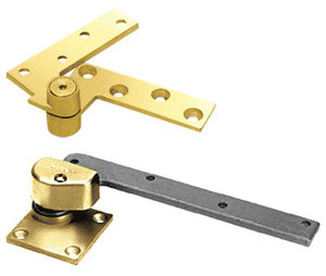 CRL 147RHPB 3/4" Offset Right Hand Pivot Set for Doors up to 600 Lbs. Polished Brass