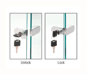 CRL 255CHKA Chrome Keyed Alike No-Drill Showcase Lock