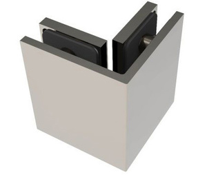 CRL BEL090BN Bellagio Series Glass-to-Glass Bracket, Brushed Nickel