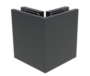 CRL BEL090MBL Bellagio Series Glass-to-Glass Bracket, Matte Black