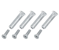 CRL DCSBA Aluminum Sex Bolt Mounting Screws for 1-3/4" Thick Doors
