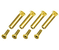 CRL DCSBBG Brite Gold Sex Bolt Mounting Screws for 1-3/4" Thick Doors