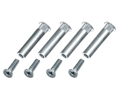 CRL DCSBCH Chrome Sex Bolt Mounting Screws for 1-3/4" Thick Doors