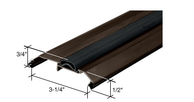 CRL TH006DV36, Dark Bronze 36" Saddle Threshold with Vinyl Cap 3-1/4 ...
