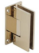 CRL V1E037ULBR Vienna 037 Series Wall Mount - Full Back Plate Hinge - Unlacquered Brass