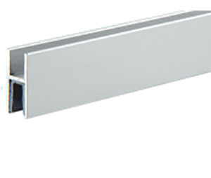 CRL D1611A 12' Aluminum H Bar with Plastic Liner for Pass-Thru Windows - Satin Anodized