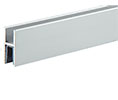 CRL D1611A 12' Aluminum H Bar with Plastic Liner for Pass-Thru Windows - Satin Anodized
