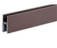 CRL D1611DU 12' Aluminum H Bar with Plastic Liner for Pass-Thru Windows - Duranodic Bronze