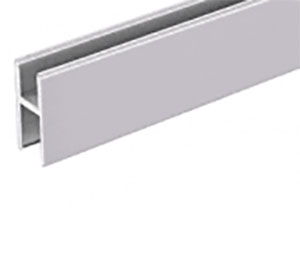 CRL D610BA 12' Aluminum H Bar for Use on All CRL Track Assemblies - Brite Anodized