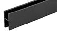 CRL D610BL 12' Aluminum H Bar for Use on All CRL Track Assemblies - Flat Black