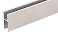 CRL D610BN 12' Aluminum H Bar for Use on All CRL Track Assemblies - Brushed Nickel