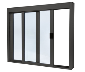 CRL DW36360XGDU Standard Size Manual Deluxe Service Window Glazed with Full Bottom Track, Duranodic Bronze