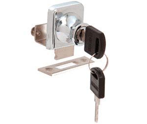 CRL LK342 Randomly Keyed Lock for 3/8" Glass Door, Chrome Plated