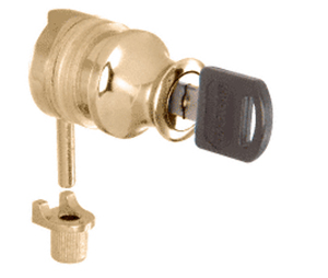 CRL LK340 Plunger Lock for 3/8" Glass, Gold Plated