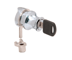 CRL LK38 Cylinder Lock for 1/4" Glass, Chrome