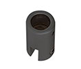 CRL S910MBL Support Bar Bracket for 3/8" to 1/2" Glass - Matte Black