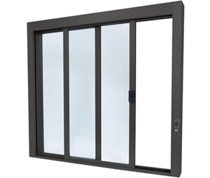 CRL SCDW48440XGDU Standard Size Self-Closing Deluxe Service Window Glazed with Full Bottom Track, Duranodic Bronze