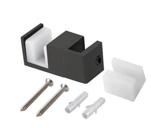 CRL SERUG2MBL Replacement Door Guide for Fixed Panel Attachment - Matte Black