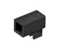 CRL SQ42MBL Swiveling U-Bracket for 3/8" to 1/2" (10 to 12 mm) Glass - Square Bar - Matte Black