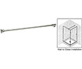 CRL SUP06BN Fixed Panel Wall-To-Glass Support Bar - Brushed Nickel