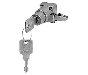 CRL 0681SCKA Keyed Alike End Cap Sliding Door Lock - Satin Chrome