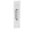 CRL 67N Satin Aluminum 3-1/2" x 15" Round Pull Plate